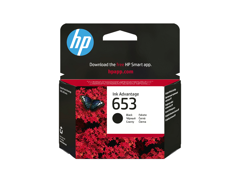 HP 653 Black Original Ink Advantage Cartridge HP 653 Black Original Ink Advantage Cartridge